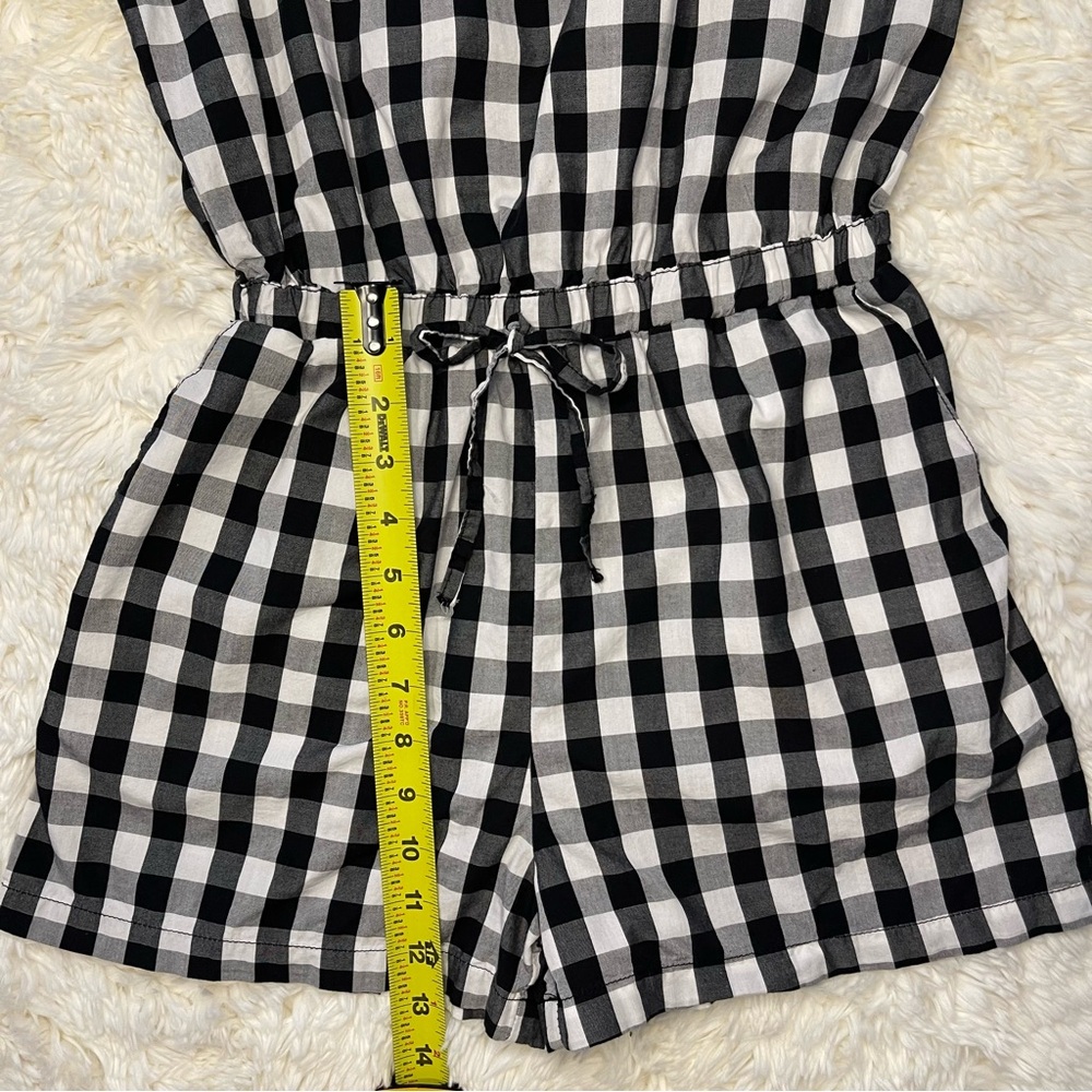 Cisono Black & White Gingham Romper - Picture 11 of 13